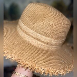 Sole Society Beige Straw Hat